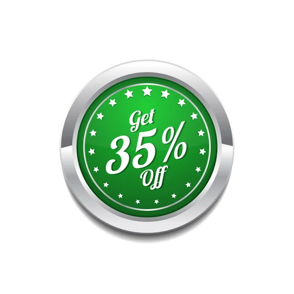 Get 35 percent Icon Design — Stock Vector