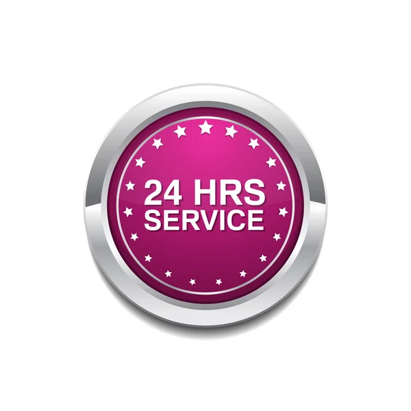 24 Saat simgesi tasarım hizmeti — Stok Vektör