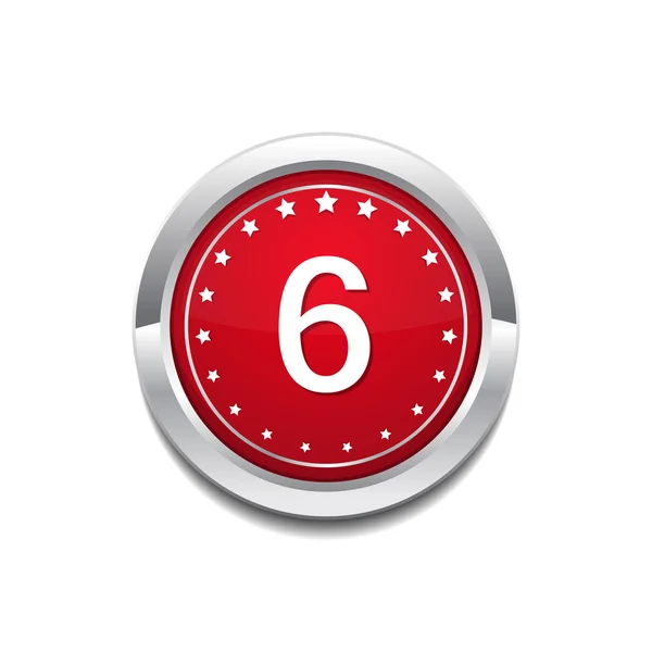 6 Número icono de diseño — Archivo Imágenes Vectoriales