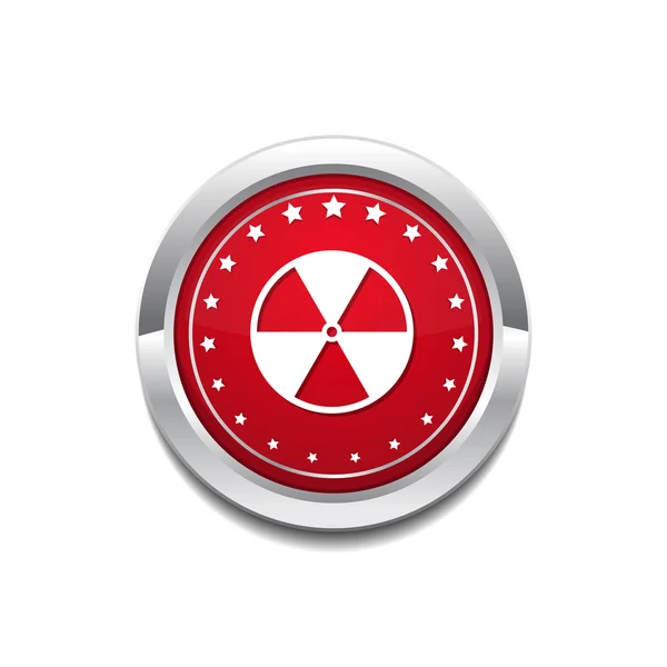 Botón de icono de signo nuclear — Vector de stock
