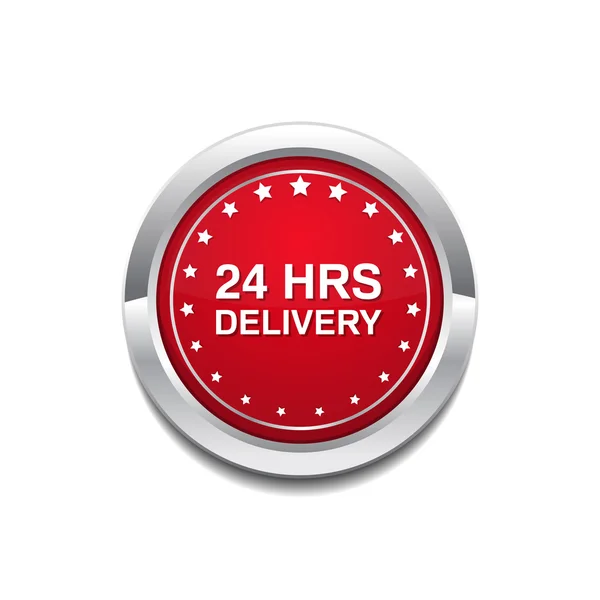Дизайн значка доставки 24 часа — стоковый вектор