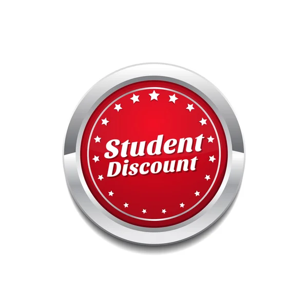 Student Discount Icon Design — Stock Vector