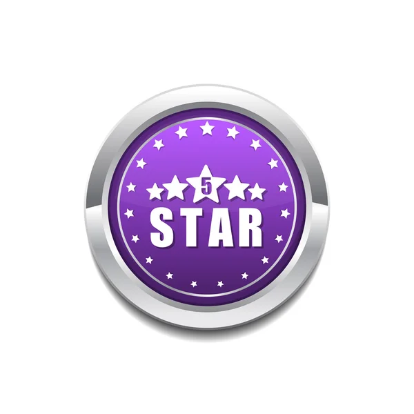 5 Estrelas Icon Design — Vetor de Stock