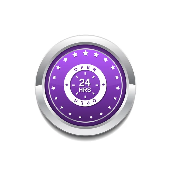 24 uur Open pictogram ontwerp — Stockvector