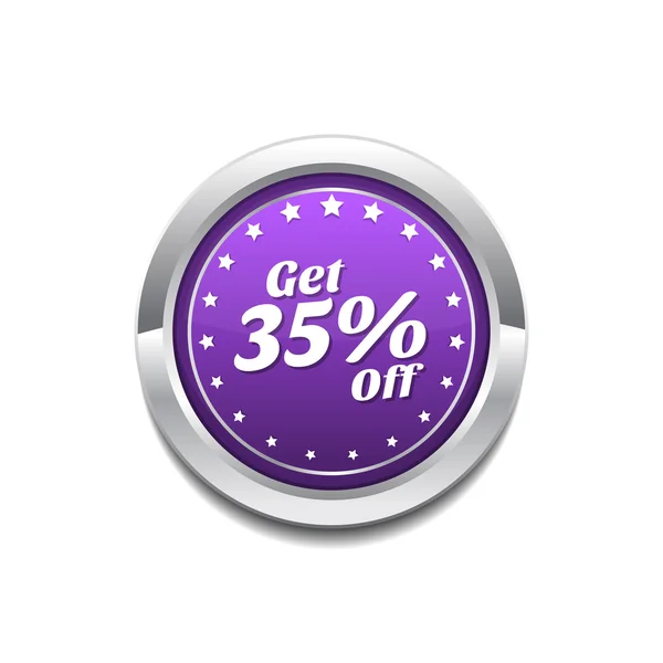 Get 35 percent Icon Design — Stock Vector