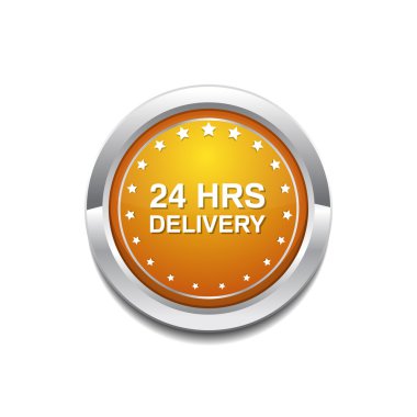 24 saat teslimat simgesi tasarım