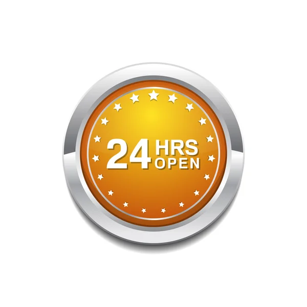 24 Hours Open Icon Design — Stock Vector