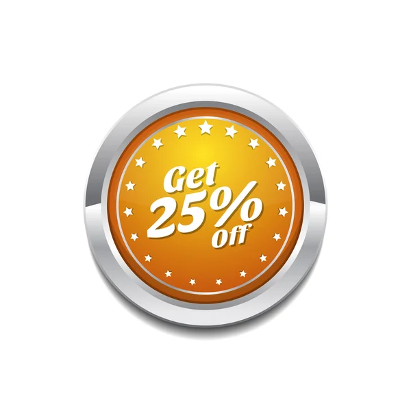 Get 25 Percent Icon Design — Stock Vector