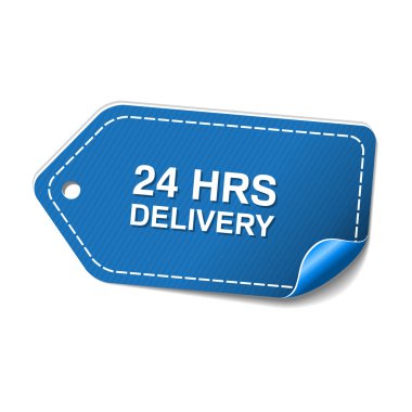 24 saat teslimat simgesi tasarım