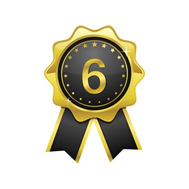 6 sayı simgesi tasarım