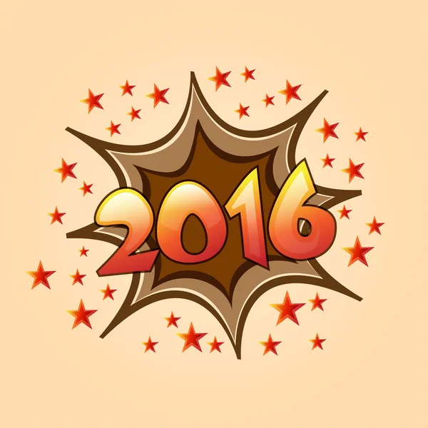 Happy New Year 2016 Wallpaper Design — Stock Vector
