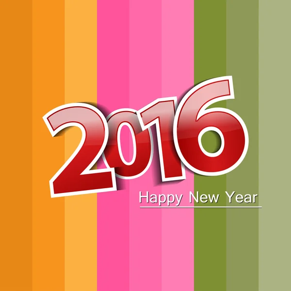 Happy New Year 2016 Wallpaper Design — Stock Vector