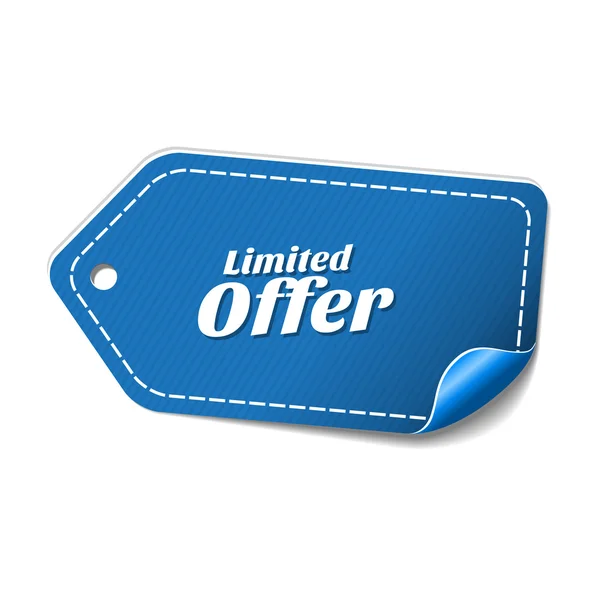 Limited Time Offer Blue Vector Icon Design — Stock Vector