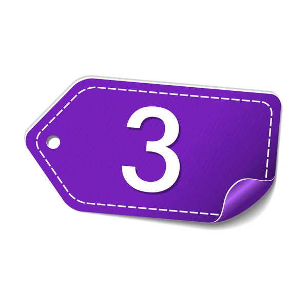 3 Number Web Icon — Stock Vector