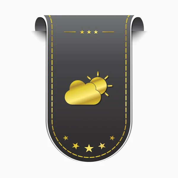 Diseño de icono de nube soleada — Vector de stock