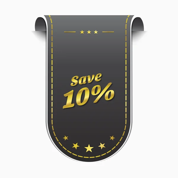 Save 10 percent Icon Design — Stock Vector