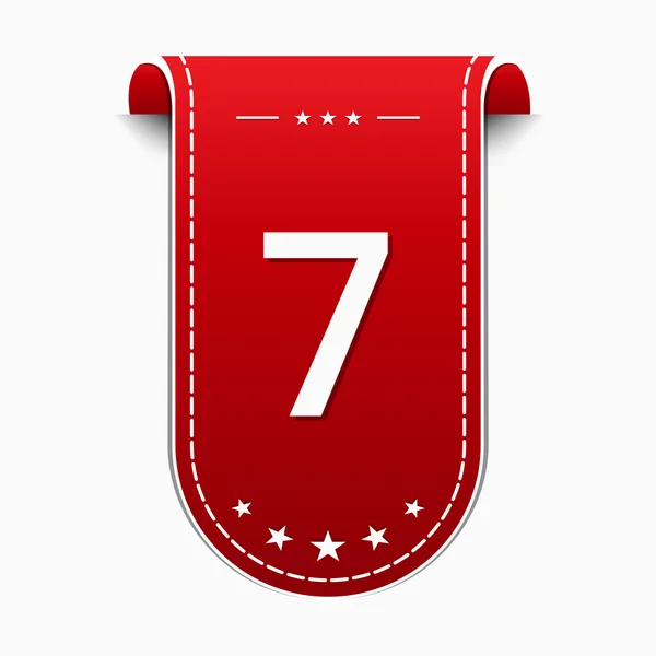 7 nummer ikon Design — Stock vektor