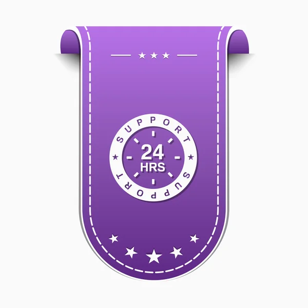 24 godziny wsparcia ikona designu — Wektor stockowy