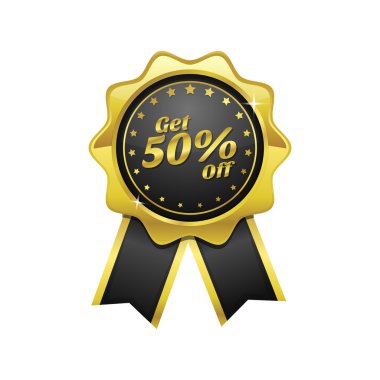 50 yüzde simgesi indirim almak