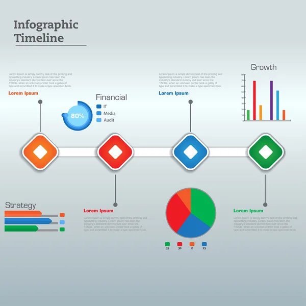 다목적 Infographic 벡터 디자인 서식 파일 — 스톡 벡터