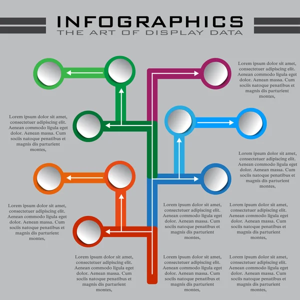 Többcélú Infographic vektor tervezősablon — Stock Vector