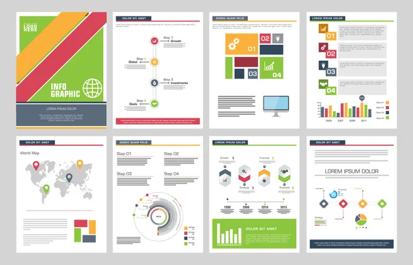 Plantilla de diseño vectorial infográfica multipropósito Vectores de stock libres de derechos