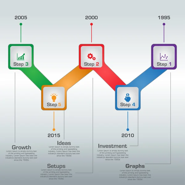 Modelo de design de vetor infográfico de múltiplos propósitos —  Vetores de Stock