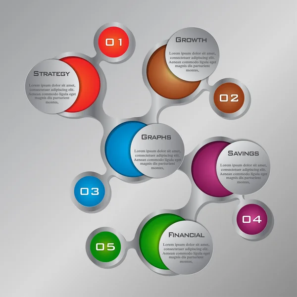 Plantilla de diseño vectorial infográfica multipropósito — Archivo Imágenes Vectoriales