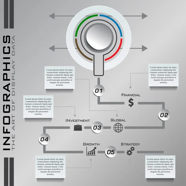 다목적 Infographic 벡터 디자인 서식 파일 — 스톡 벡터