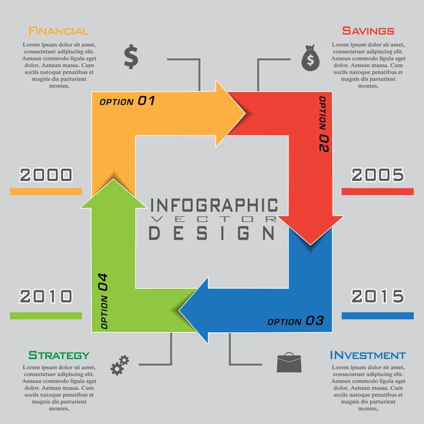Mehrzweck-Infografik-Vektor-Design-Vorlage Stockillustration