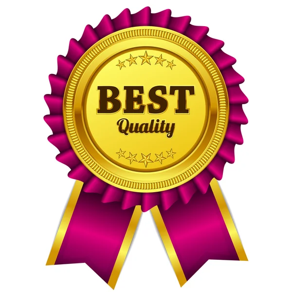 Migliore icona vettoriale del sigillo rosa di qualità — Vettoriale Stock