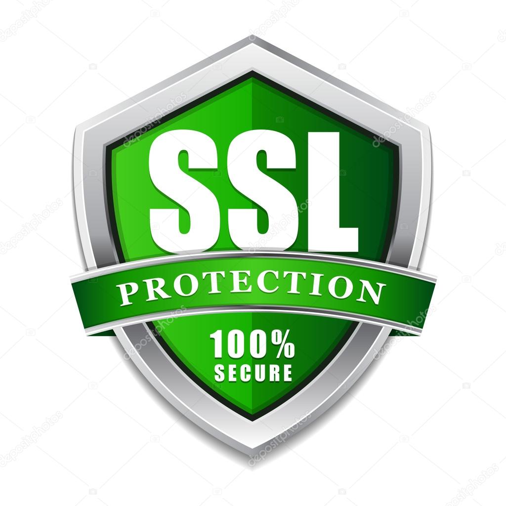 SSL Protection Secure Green Shield Vector Icon