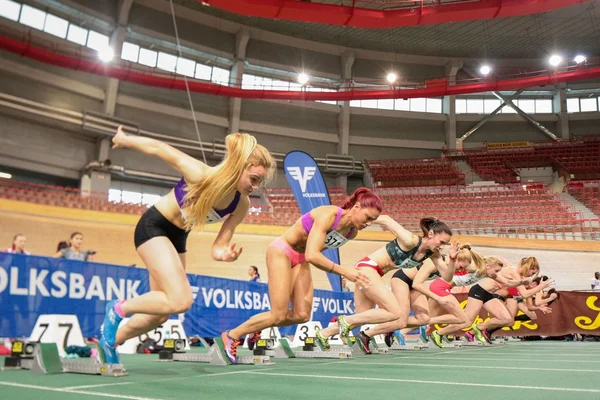 Indoor Track and Field Event 2015 competição — Fotografia de Stock