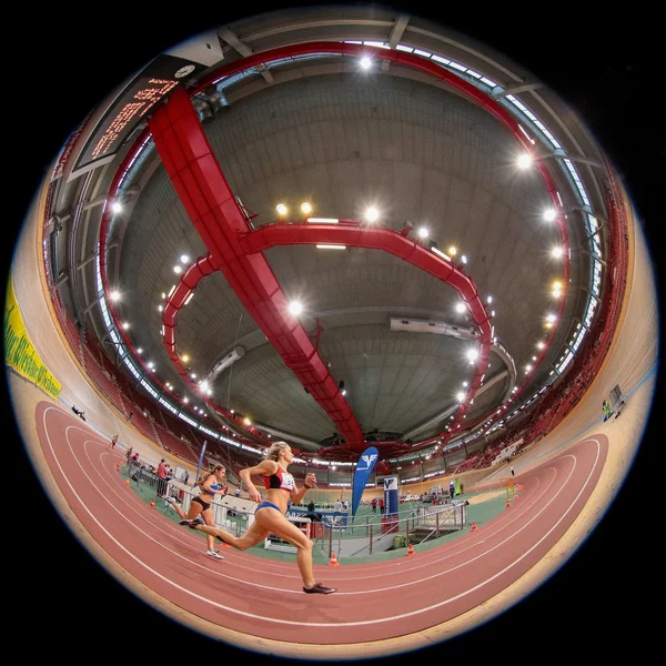Competencia Indoor Track and Field Event 2015 — Foto de Stock