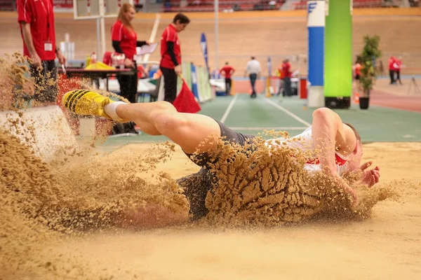 Competencia Indoor Track and Field Event 2015 — Foto de Stock