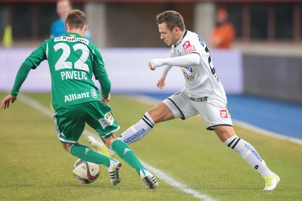 Rapid vs. Sturm Graz futbol oyunu — Stok fotoğraf