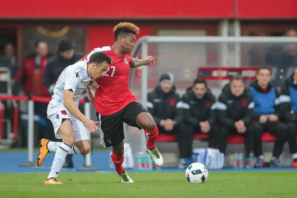 Østerrike mot Albania fotballkamp – stockfoto