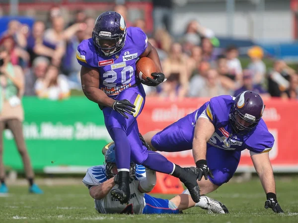 Vikingen vs. Silverhawks voetbalspel — Stockfoto