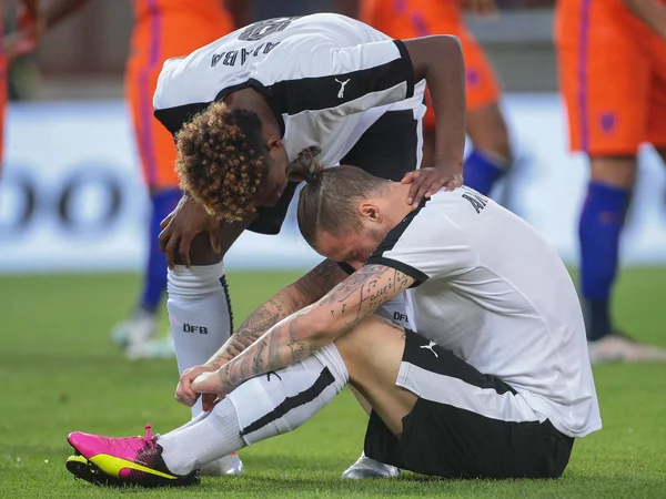 Austria vs. The Netherlands football game — Stock Photo, Image