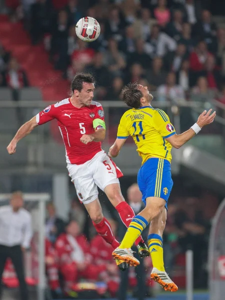 奥地利 vs 瑞典. — 图库照片