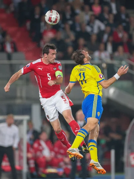 Austria vs. Sweden — Stock Photo, Image