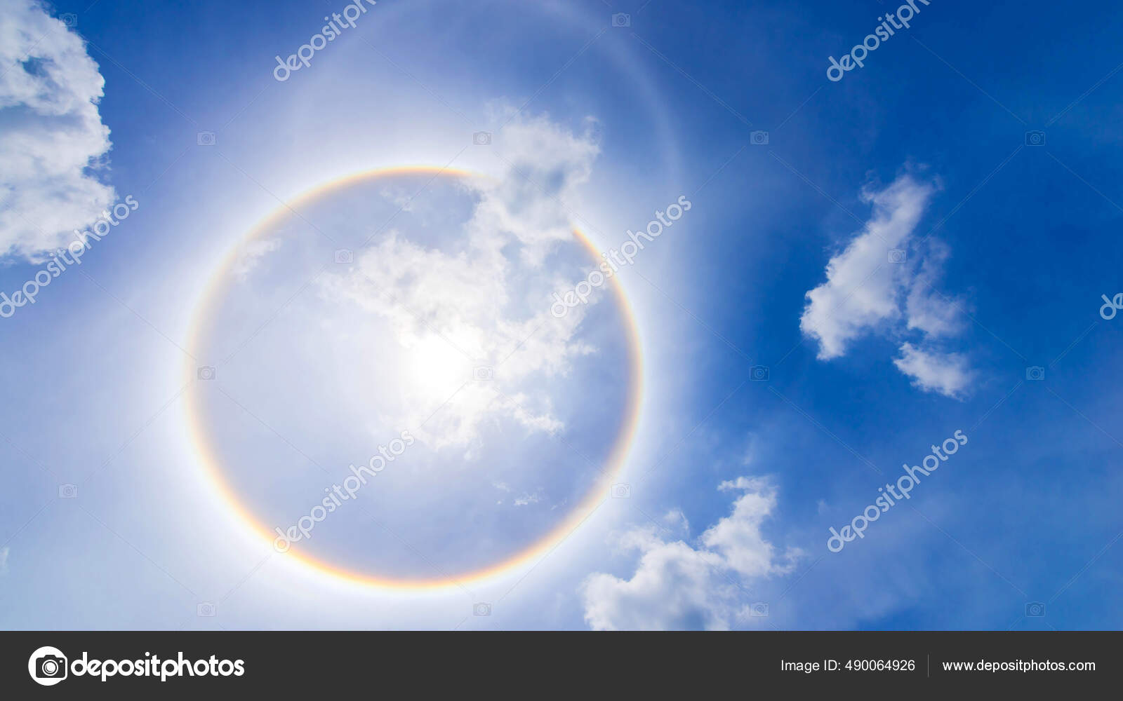 Sun Corona Rainbow Clouds Blue Sky Background Circumscribed Halo Stock  Photo by ©yodsak.r@gmail.com 490064926