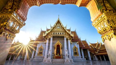 Bangkok - Bangkok Tayland 'dan Benchamabophit dusitvanaram Tapınağı