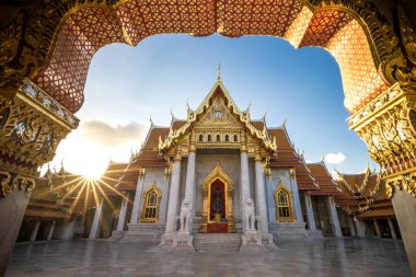 Bangkok - Bangkok Tayland 'dan Benchamabophit dusitvanaram Tapınağı