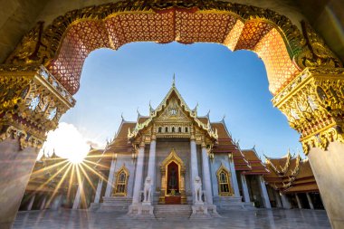 Bangkok - Bangkok Tayland 'dan Benchamabophit dusitvanaram Tapınağı