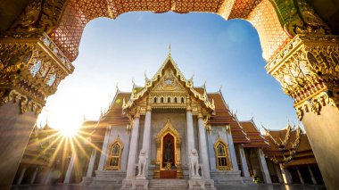 Bangkok - Bangkok Tayland 'dan Benchamabophit dusitvanaram Tapınağı