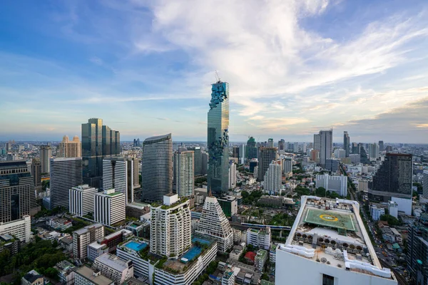 Bangkok City Aerial View Bangkok City Urban Downtown Skyline Tower — Stock Photo, Image