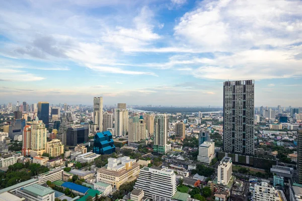 Bangkok City Aerial View Bangkok City Urban Downtown Skyline Tower — Stock Photo, Image