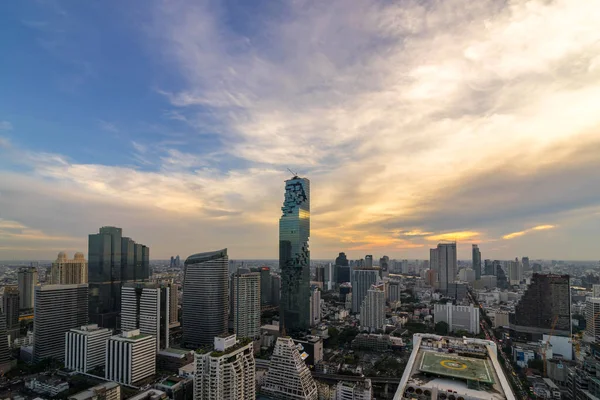 Beautiful Sunset Metropolitan Bangkok City Downtown Cityscape Urban Skyline Thailand — Stock Photo, Image