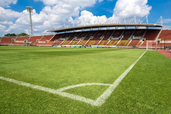 Campo Fútbol Campo Fútbol Hierba Verde Estadio Atlético Bangkok 2017 —  Fotos de Stock